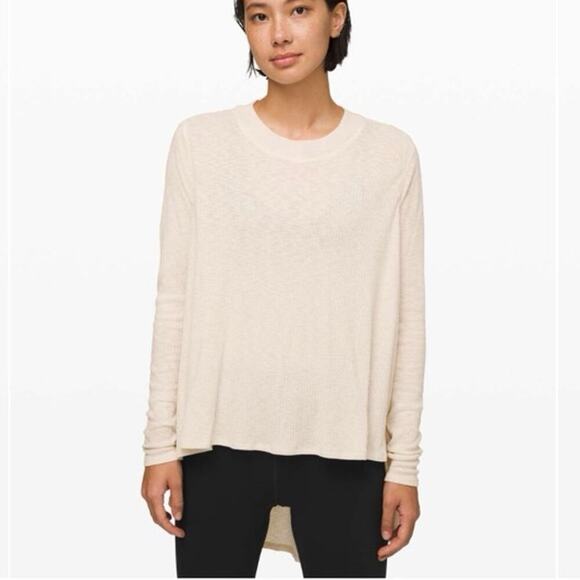 Lululemon Dare to Drape Long Sleeve in light ivory size medium - Picture 1 of 7